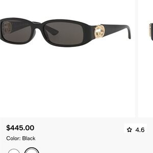 Gucci Black Sunglasses with Gold Accent